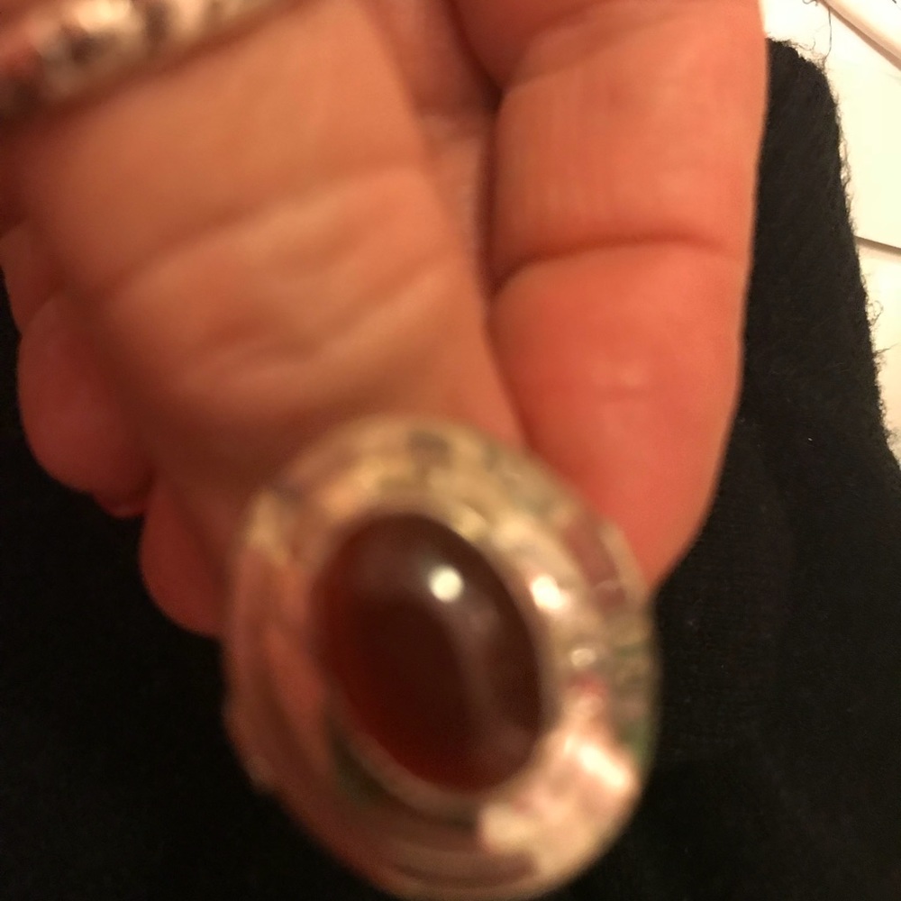 Sterling and carnelian ring size 9